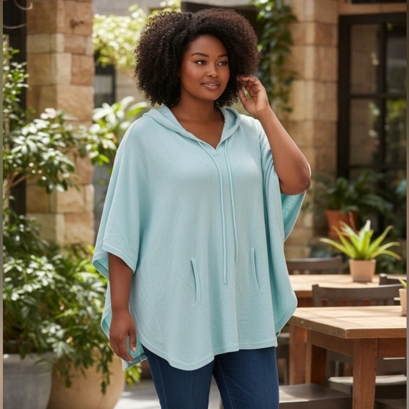 Pure Amici Other - Pure Amici 100% Cashmere Hoodie Poncho